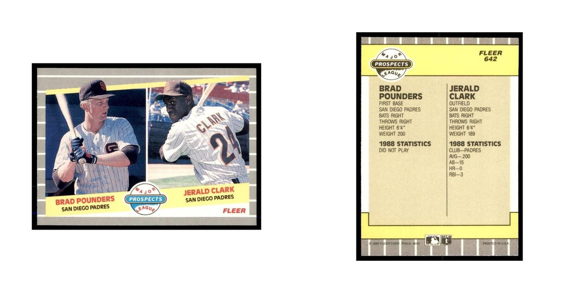 1989 Fleer Brad Pounders/Jerald Clark #642