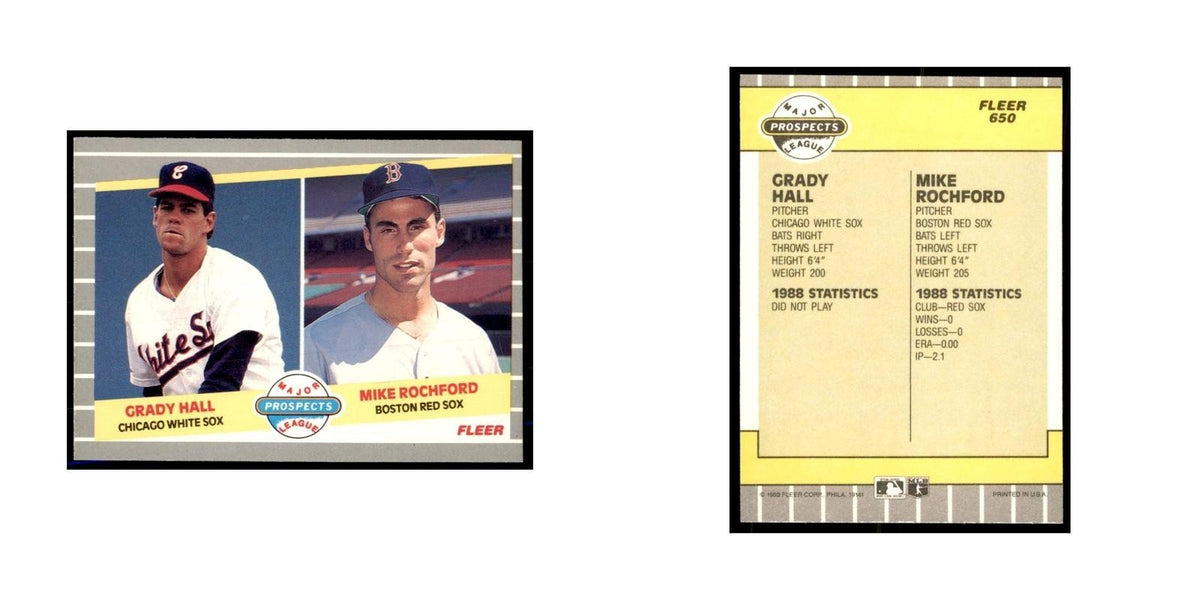 1989 Fleer Grady Hall/Mike Rochford #650