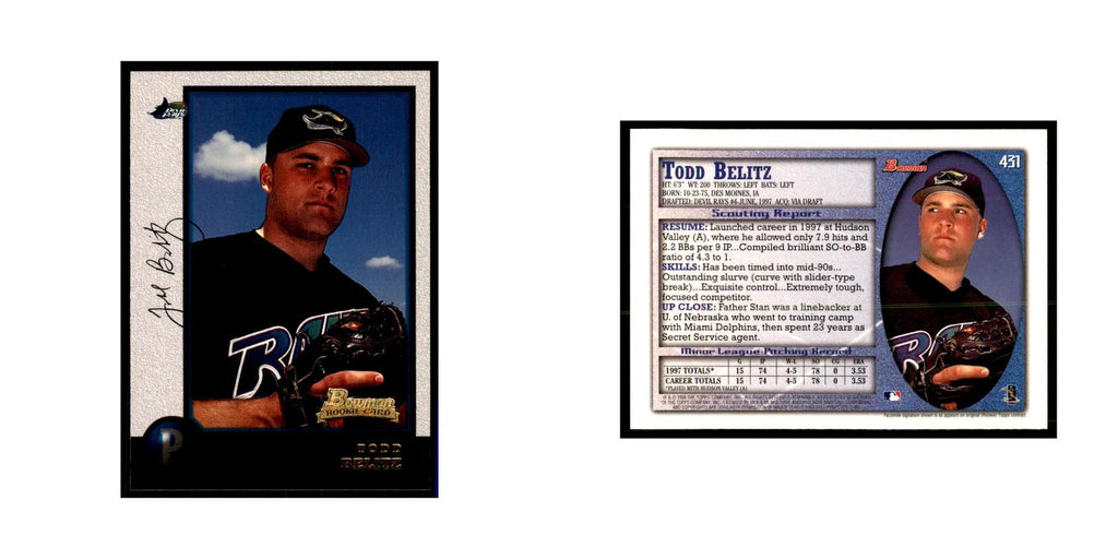 1998 Bowman Todd Belitz Baseball Cards #431