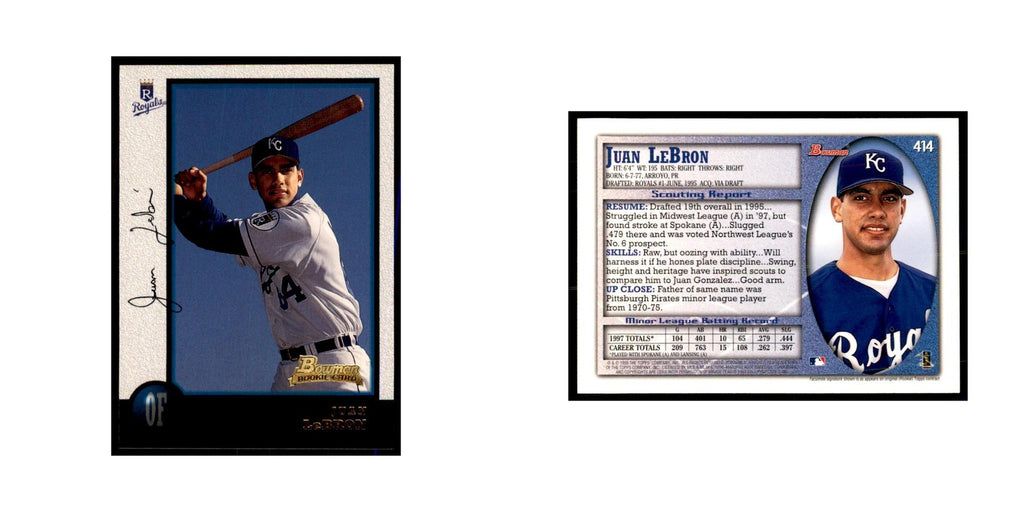 1998 Bowman Juan LeBron Baseball Cards #414
