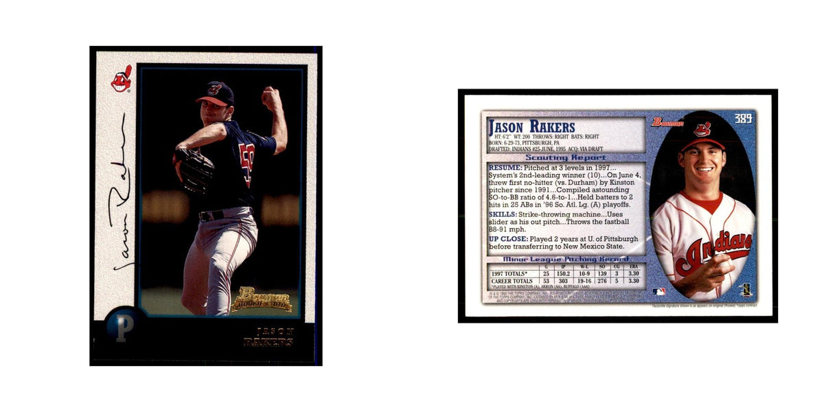 1998 Bowman Jason Rakers Baseball Cards #389