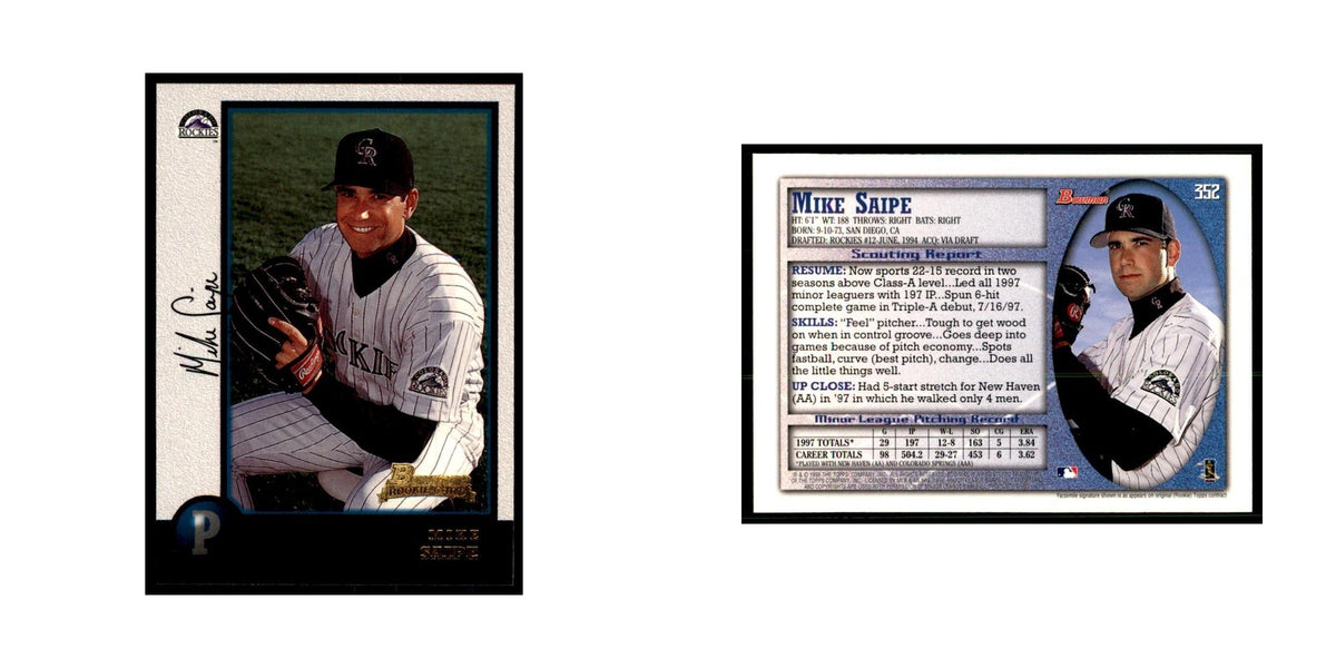 1998 Bowman Mike Saipe Baseball Cards #352