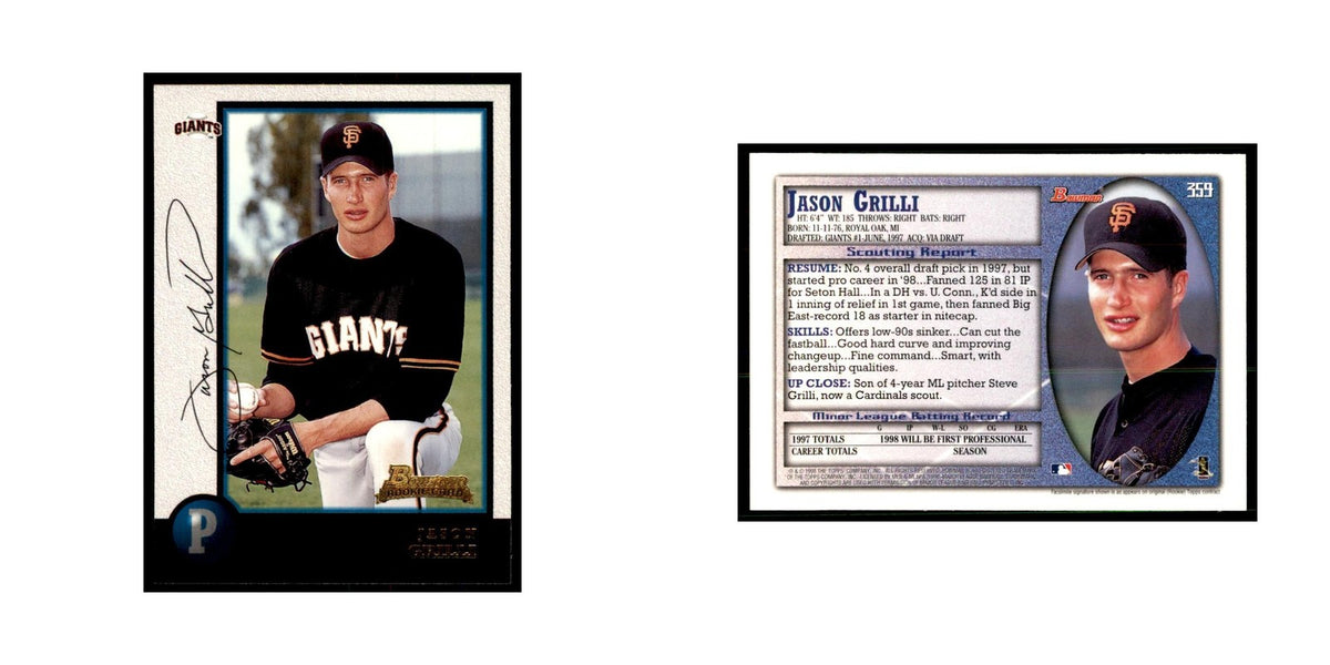 1998 Bowman Jason Grilli Baseball Cards #359