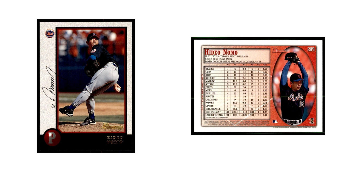 1998 Bowman Hideo Nomo Baseball Cards #289