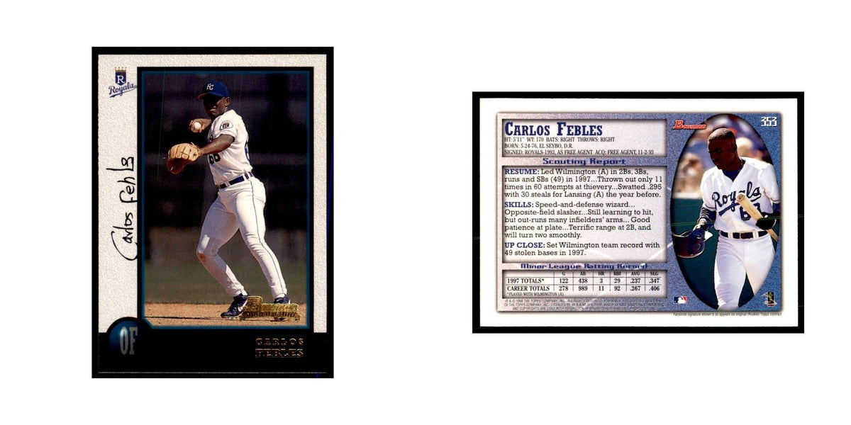 1998 Bowman Carlos Febles Baseball Cards #353