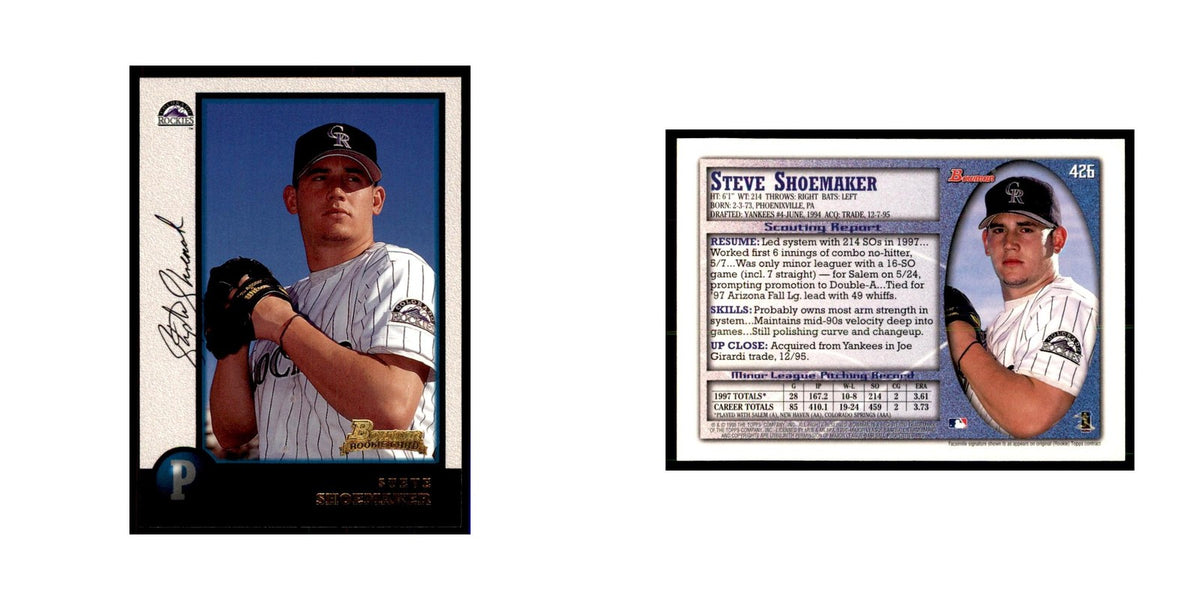 1998 Bowman Steve Shoemaker Baseball Cards #426