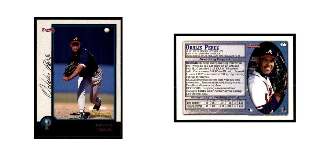 1998 Bowman Odalis Perez Baseball Cards #356