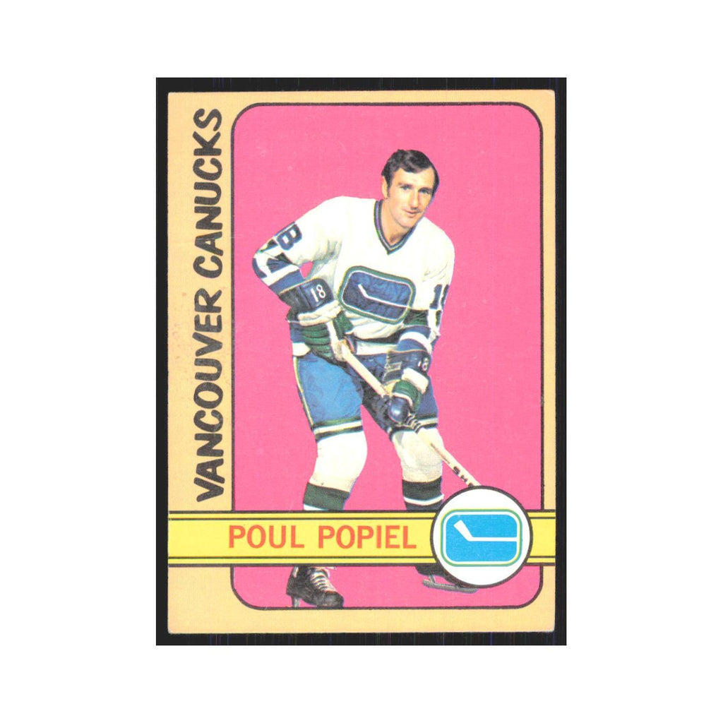 1972 Topps (damaged) Poul Popiel Vancouver Canucks #142