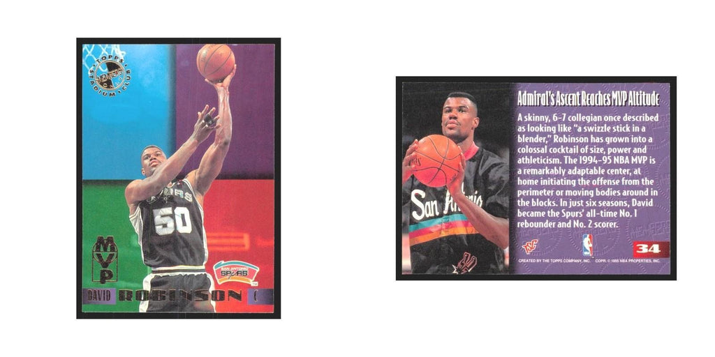 1995 Stadium Club Members Only David Robinson Spurs #34