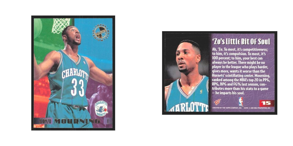 1995 Stadium Club Members Only Alonzo Mourning Hornets #15