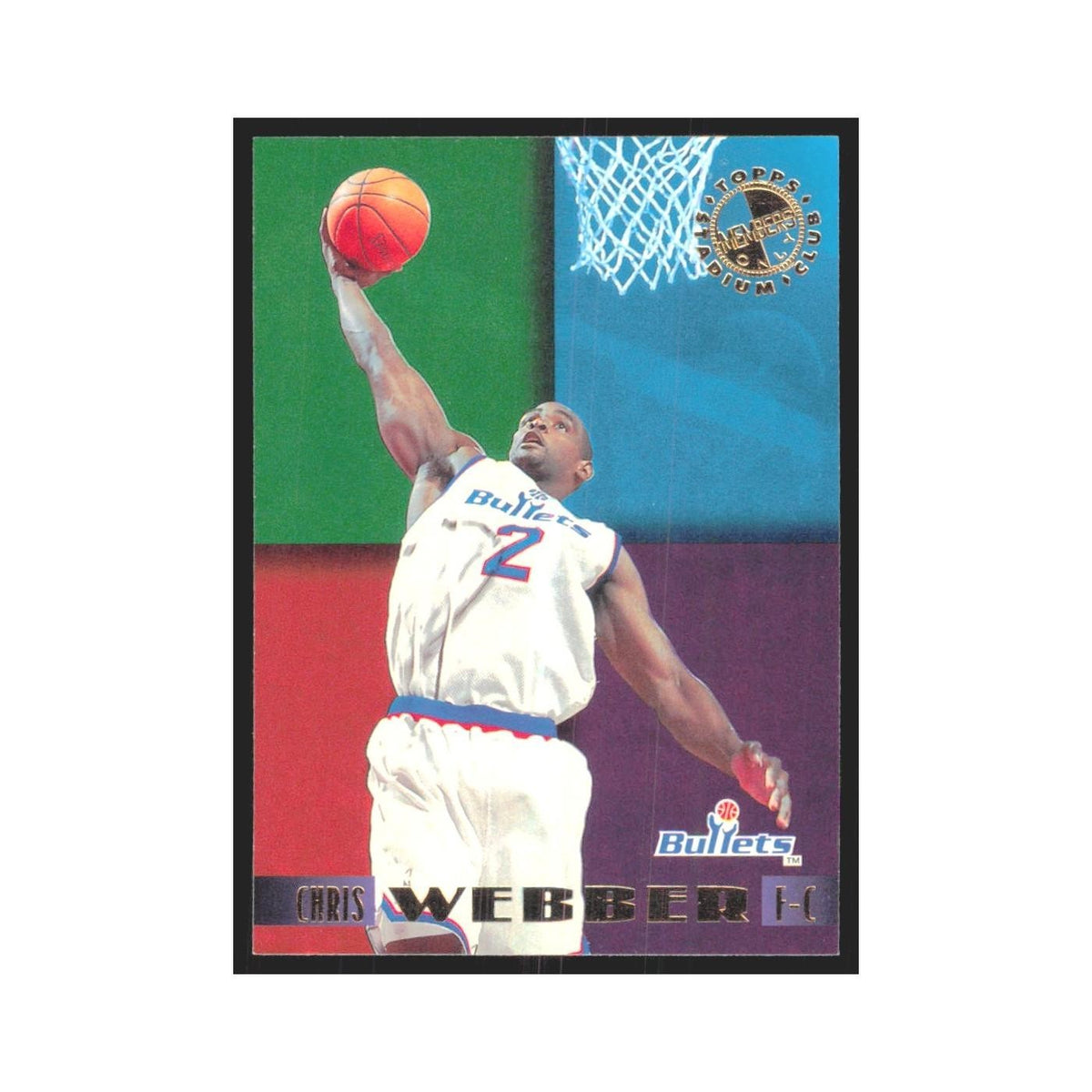 1995 Stadium Club Members Only Chris Webber Washington Bullets #3