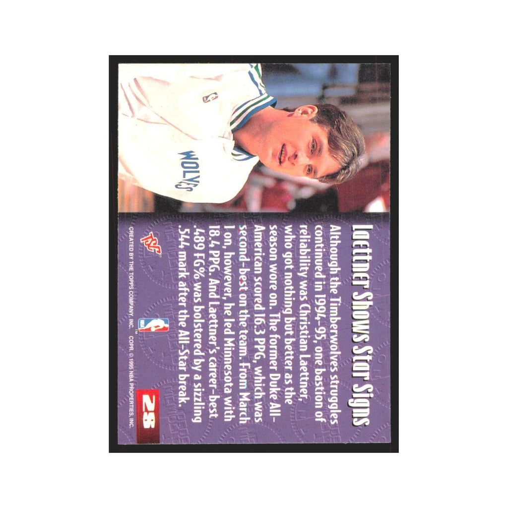 1995 Stadium Club Members Only Christian Laettner Timberwolves #28