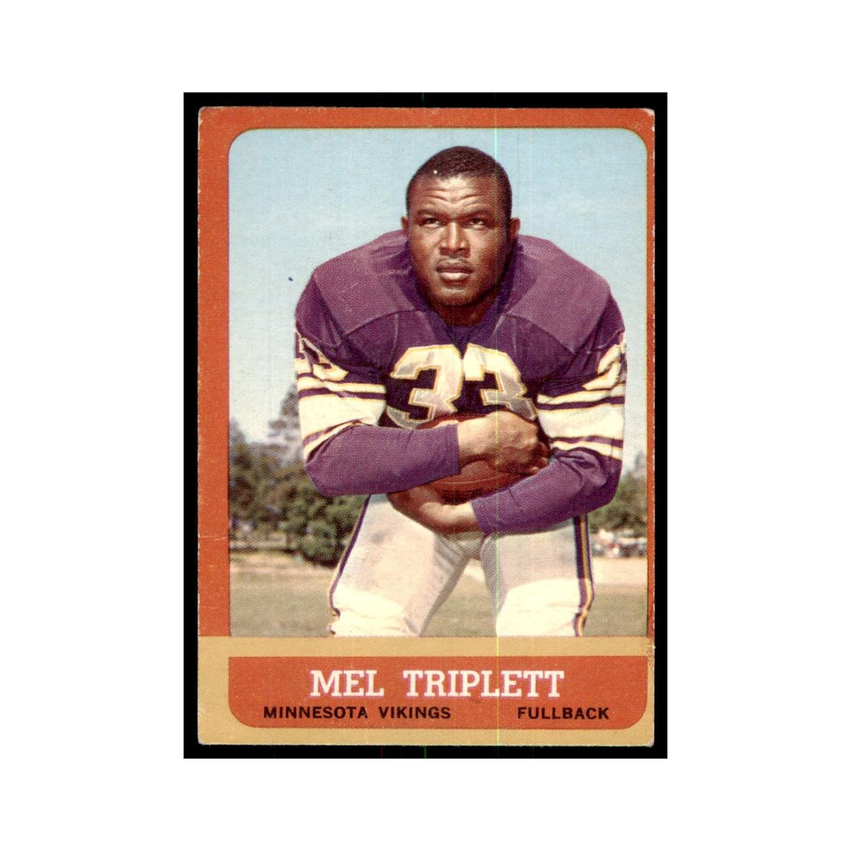 1963 Topps (damaged) Mel Triplett Football Cards #100