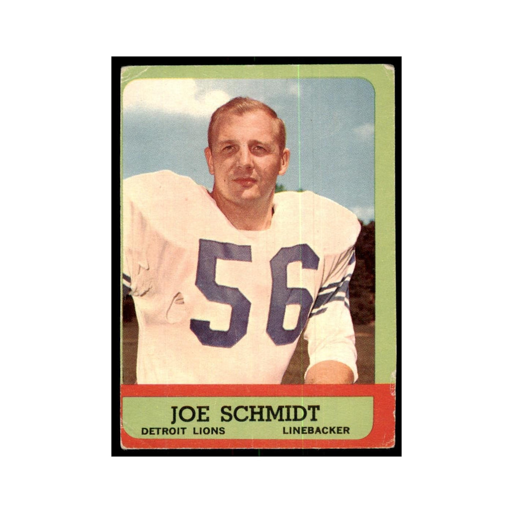 1963 Topps (damaged) Joe Schmidt Football Cards #35