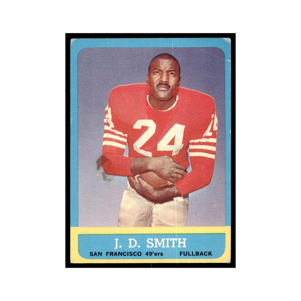 1963 Topps (damaged) J.D. Smith Football Cards #135