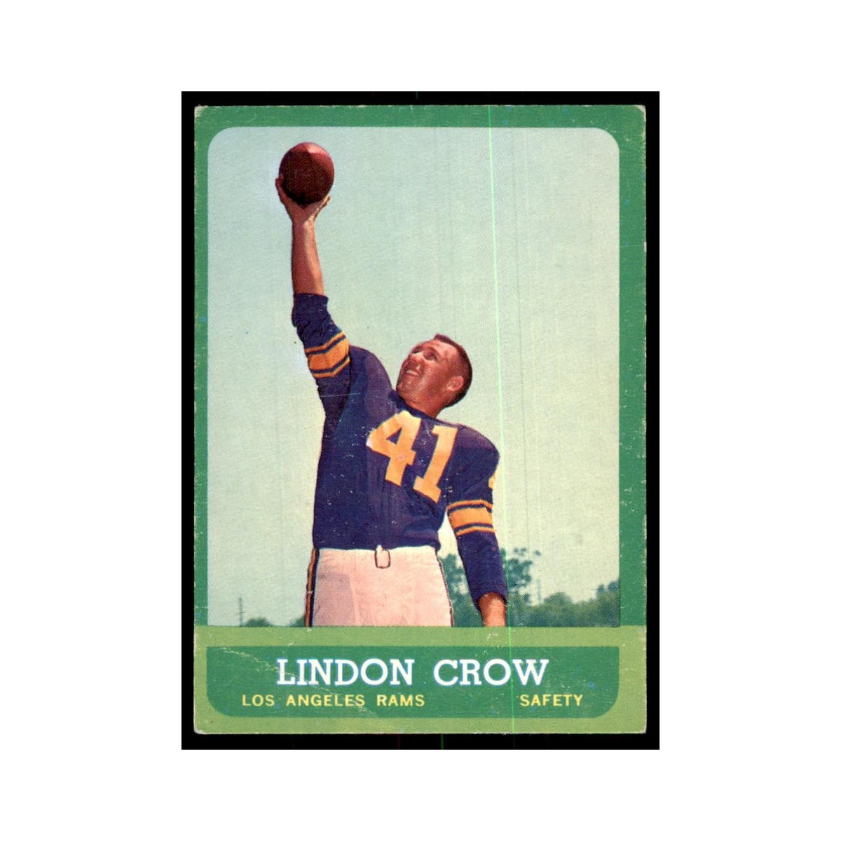 1963 Topps (damaged) Lindon Crow Football Cards #45