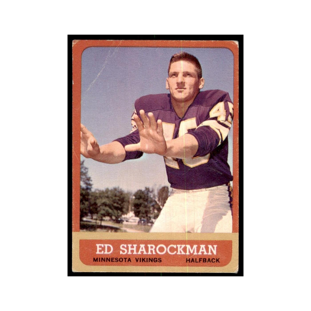 1963 Topps (damaged) Ed Sharockman Football Cards #105