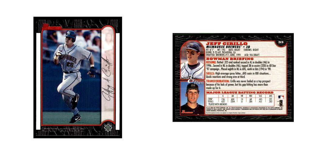1999 Bowman Jeff Cirillo Baseball Cards #33
