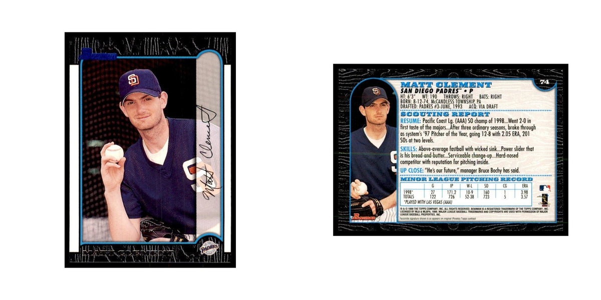 1999 Bowman Matt Clement Baseball Cards #74