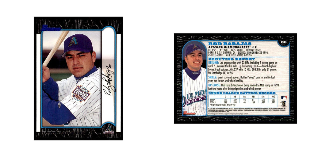 1999 Bowman Rod Barajas Baseball Cards #86
