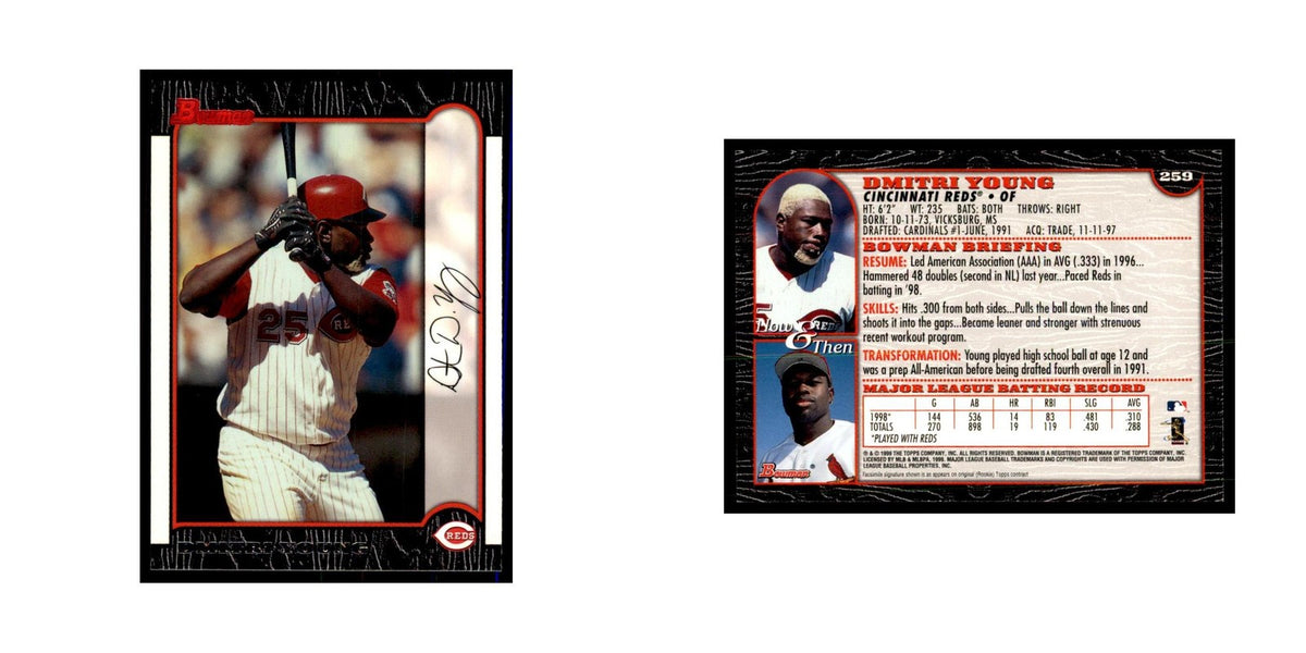 1999 Bowman Dmitri Young Baseball Cards #259