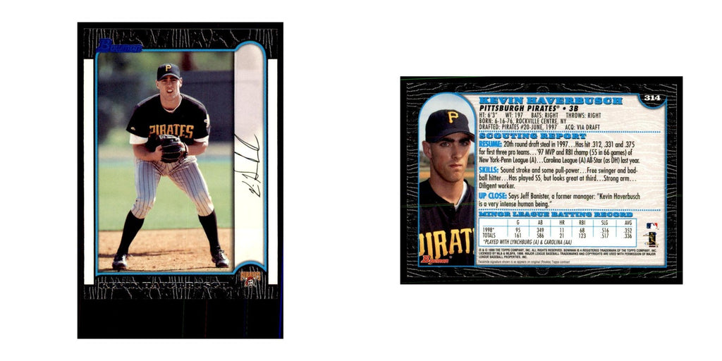 1999 Bowman Kevin Haverbusch Baseball Cards #314