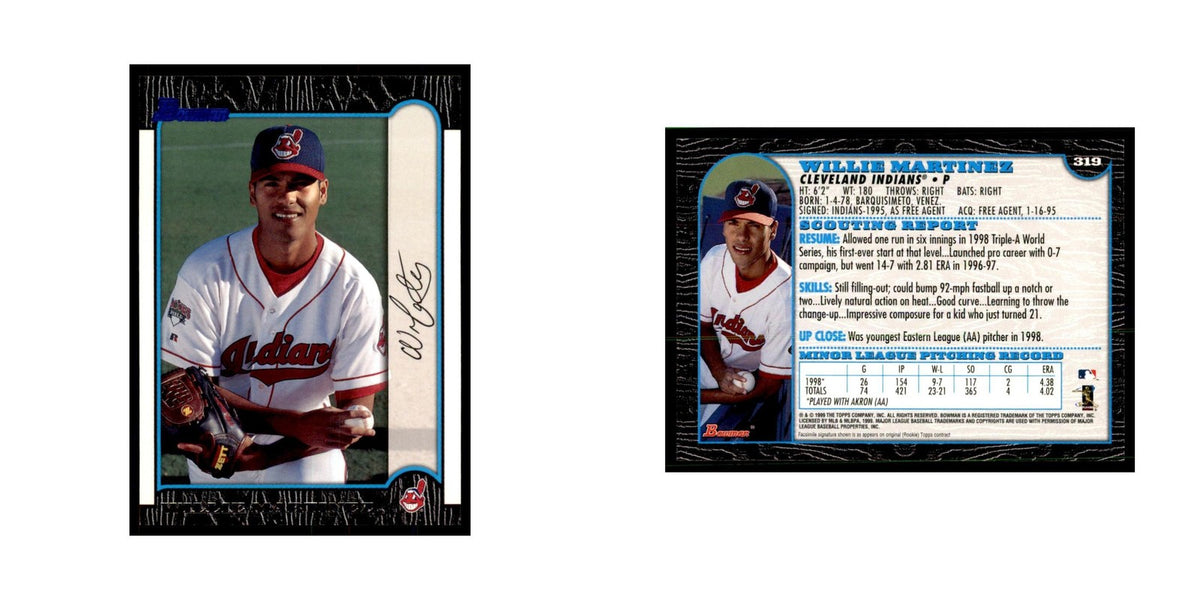 1999 Bowman Willie Martinez Baseball Cards #319