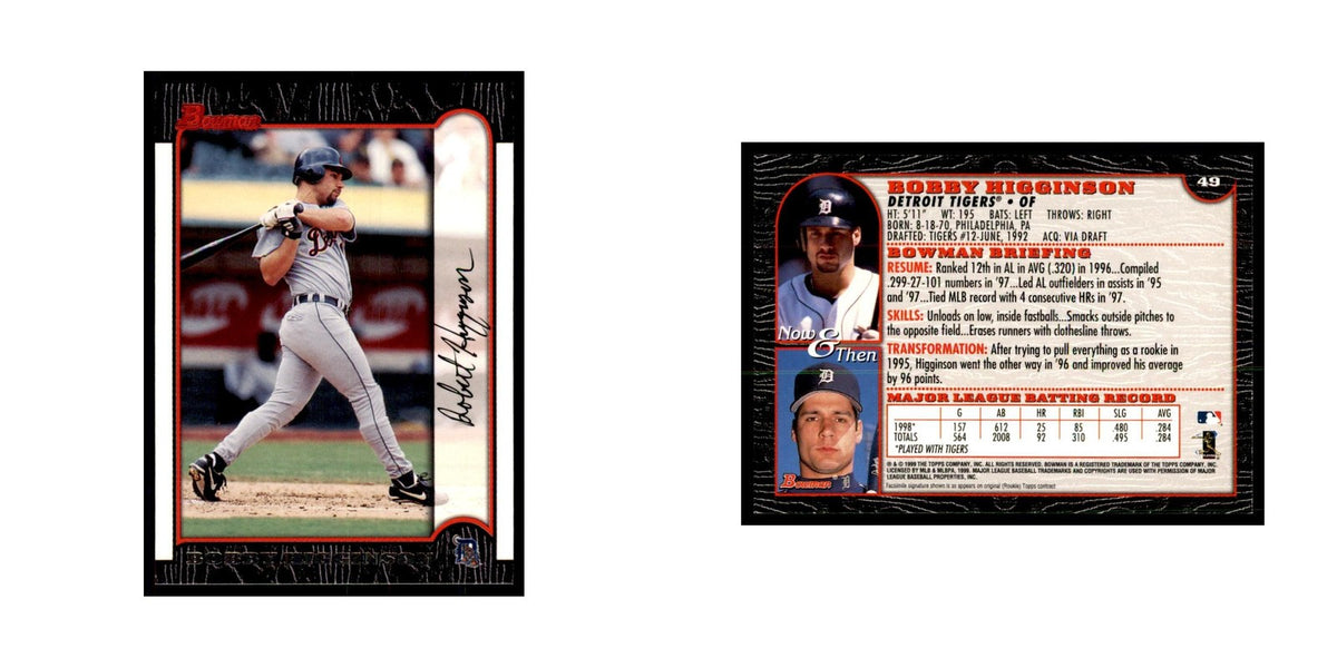 1999 Bowman Bobby Higginson Baseball Cards #49