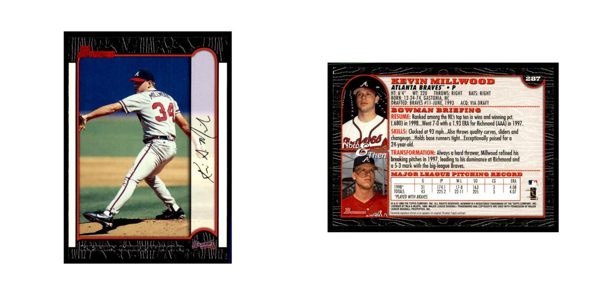 1999 Bowman Kevin Millwood Baseball Cards #287