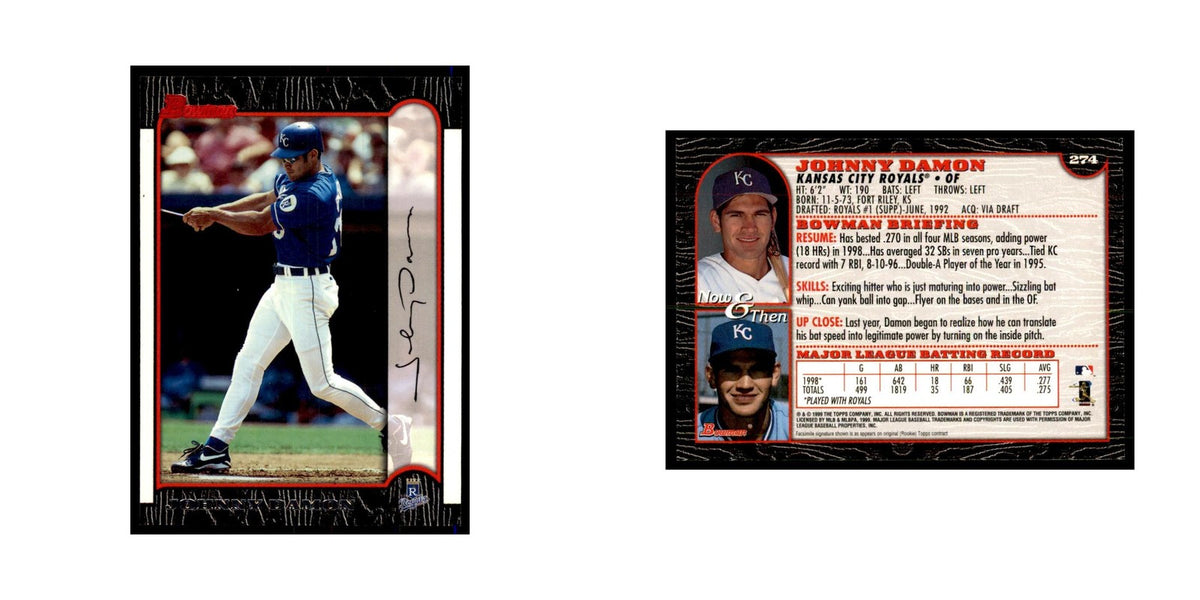 1999 Bowman Johnny Damon Baseball Cards #274