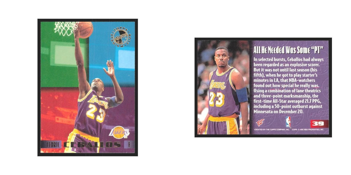 1995 Stadium Club Members Only Cedric Ceballos Lakers #39