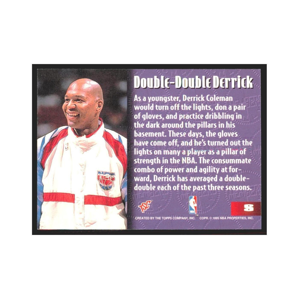 1995 Stadium Club Members Only Derrick Coleman Nets #8