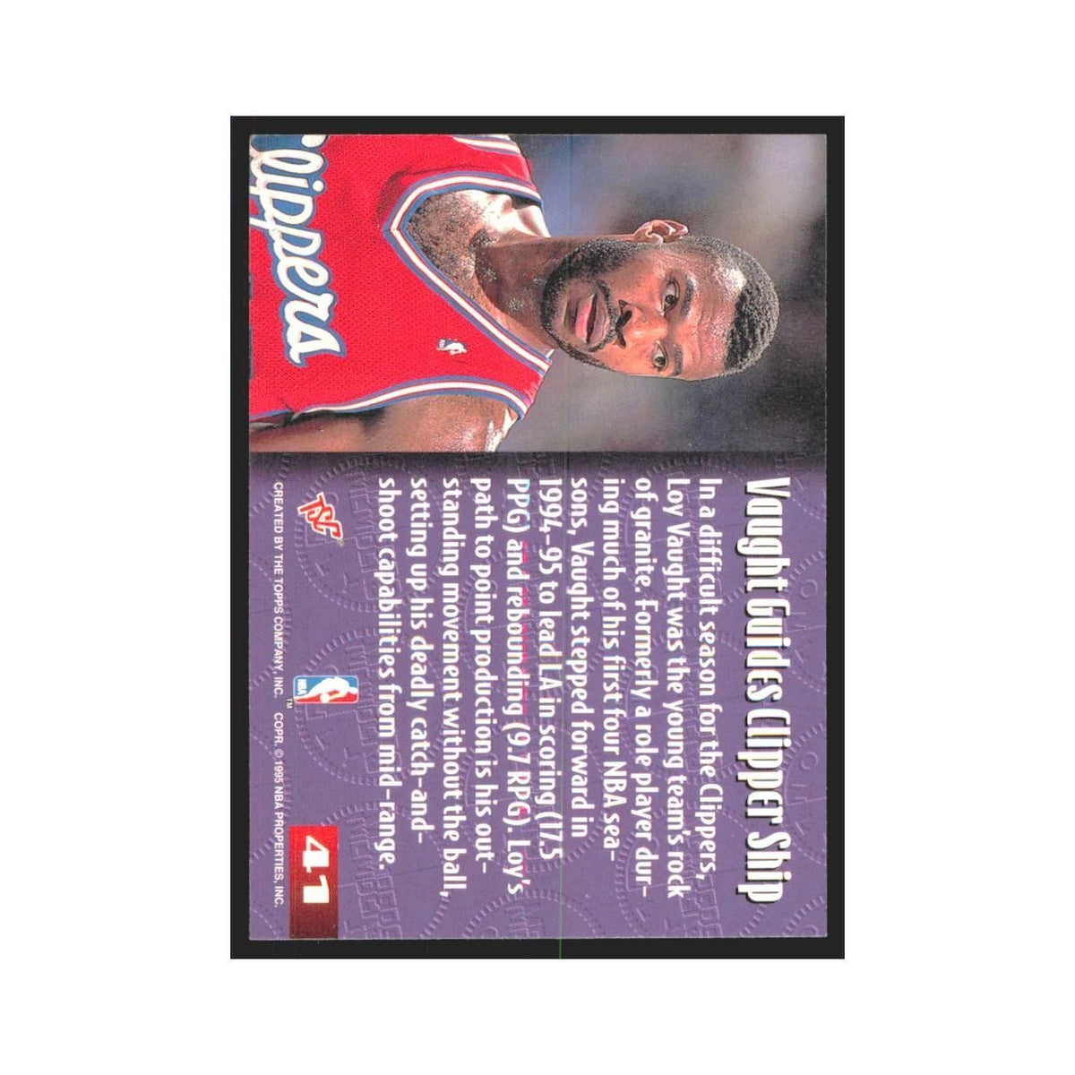 1995 Stadium Club Members Only Loy Vaught Clippers #41
