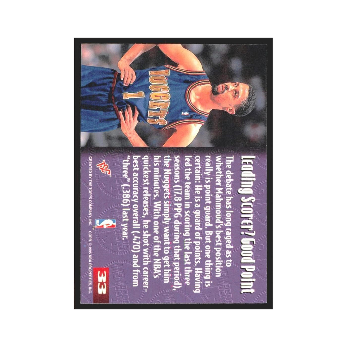 1995 Stadium Club Members Only Mahmoud Abdul-Rauf Nuggets #33