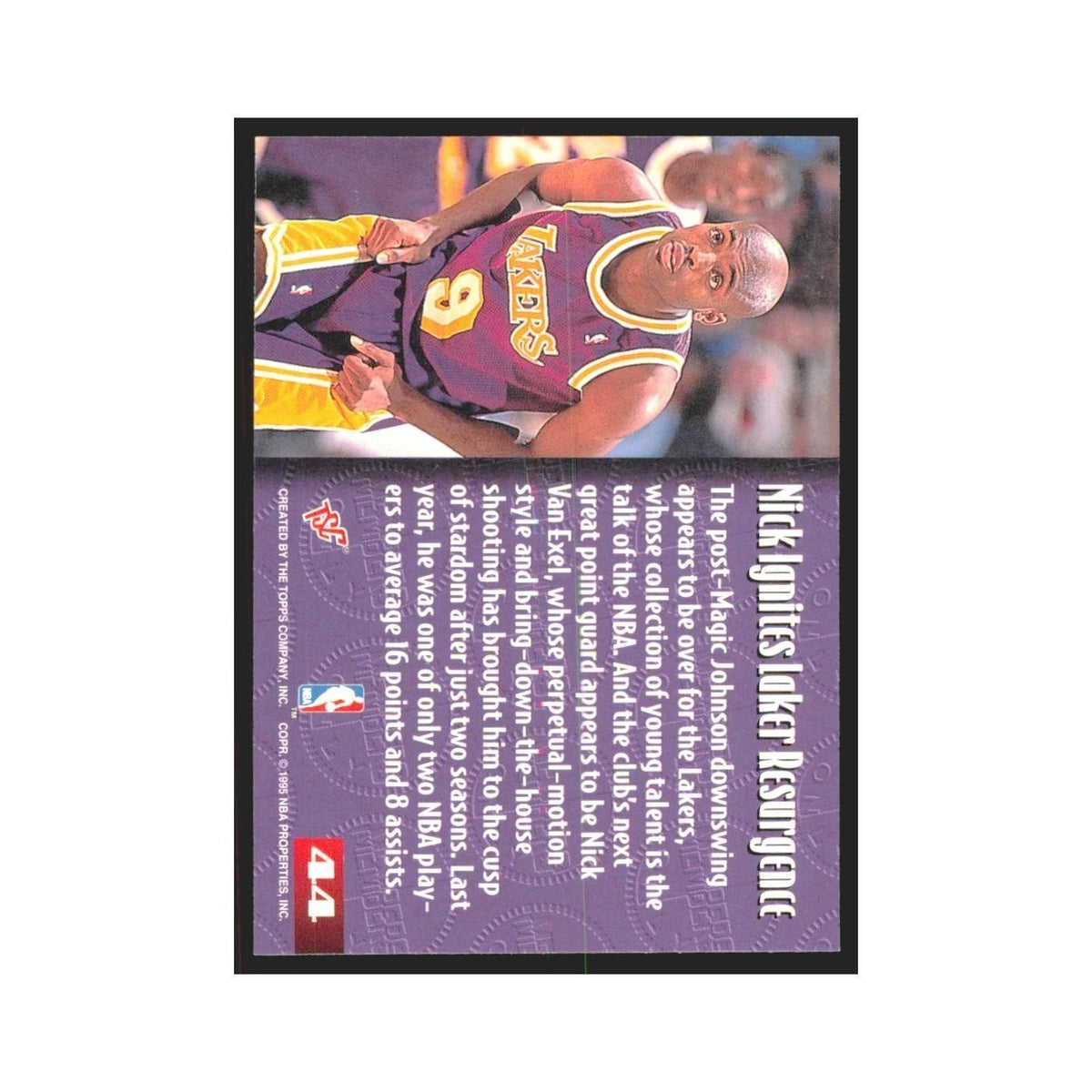 1995 Stadium Club Members Only Nick Van Exel Lakers #44
