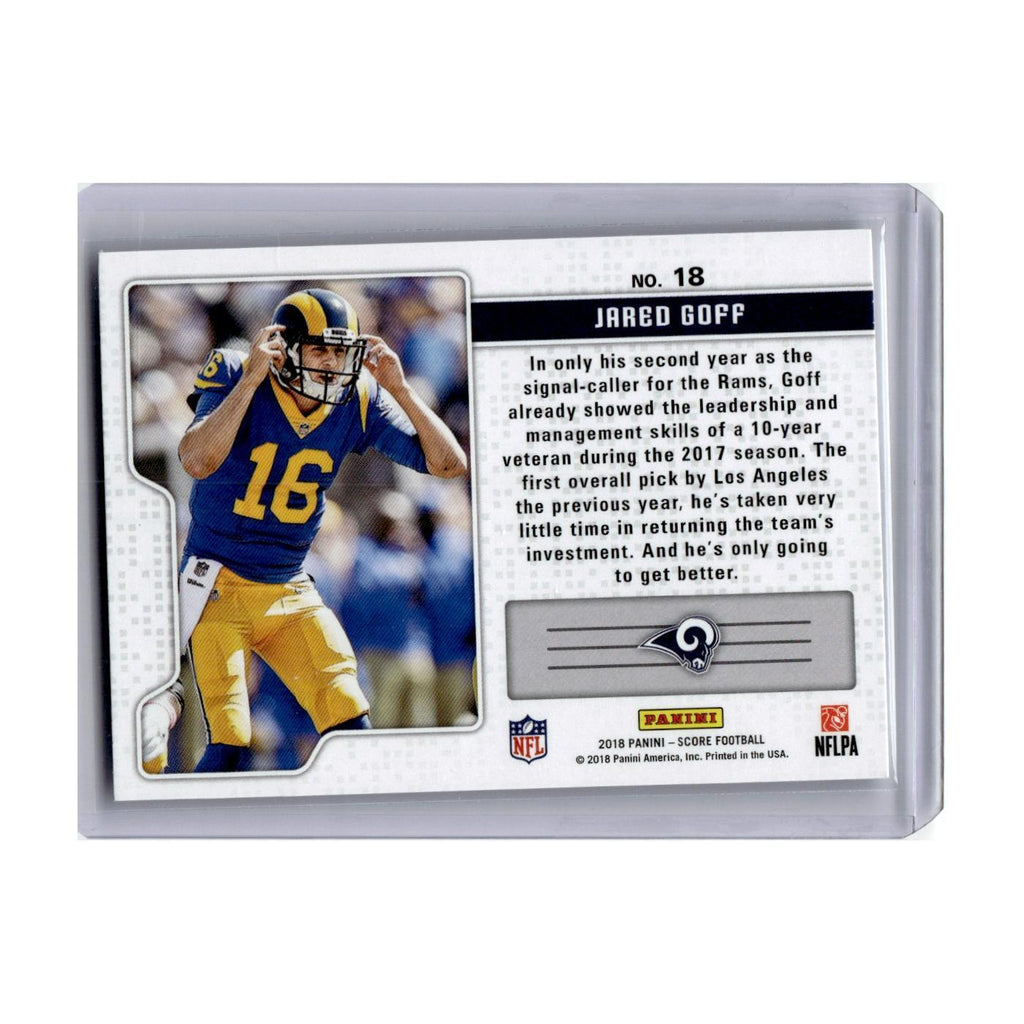 Jared Goff 2018 Score #18 Los Angeles Rams Football Card NM