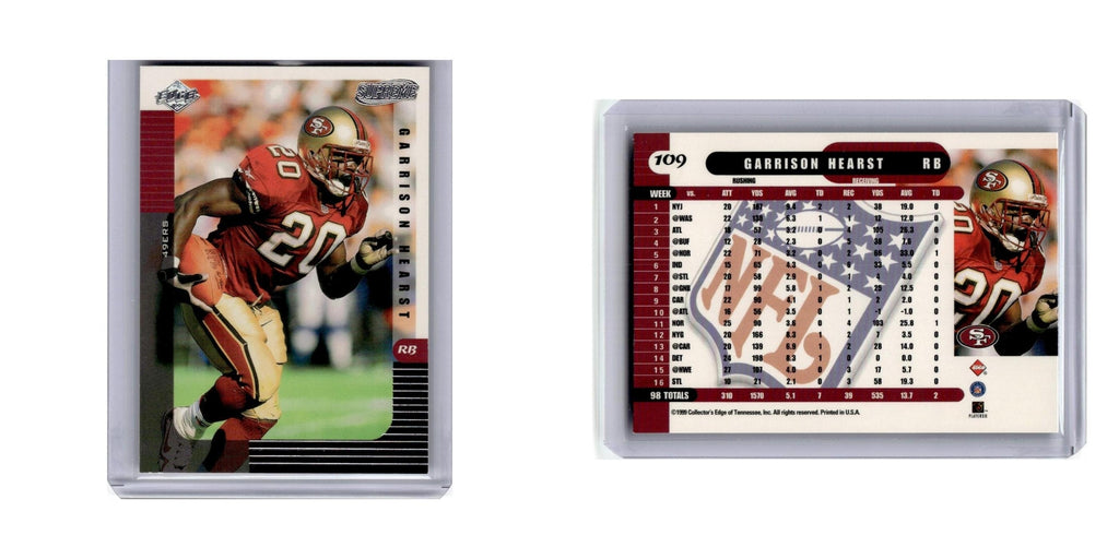 Garrison Hearst 1999 Collector's Edge Supreme #109 San Francisco 49ers NM