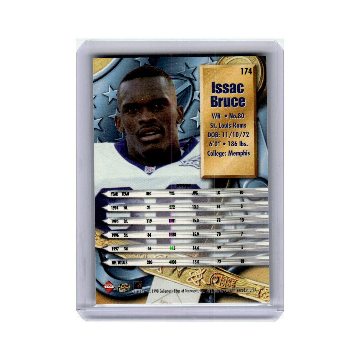 Isaac Bruce 1998 Collector's Edge Supreme Season Review #174 St. Louis Rams NM