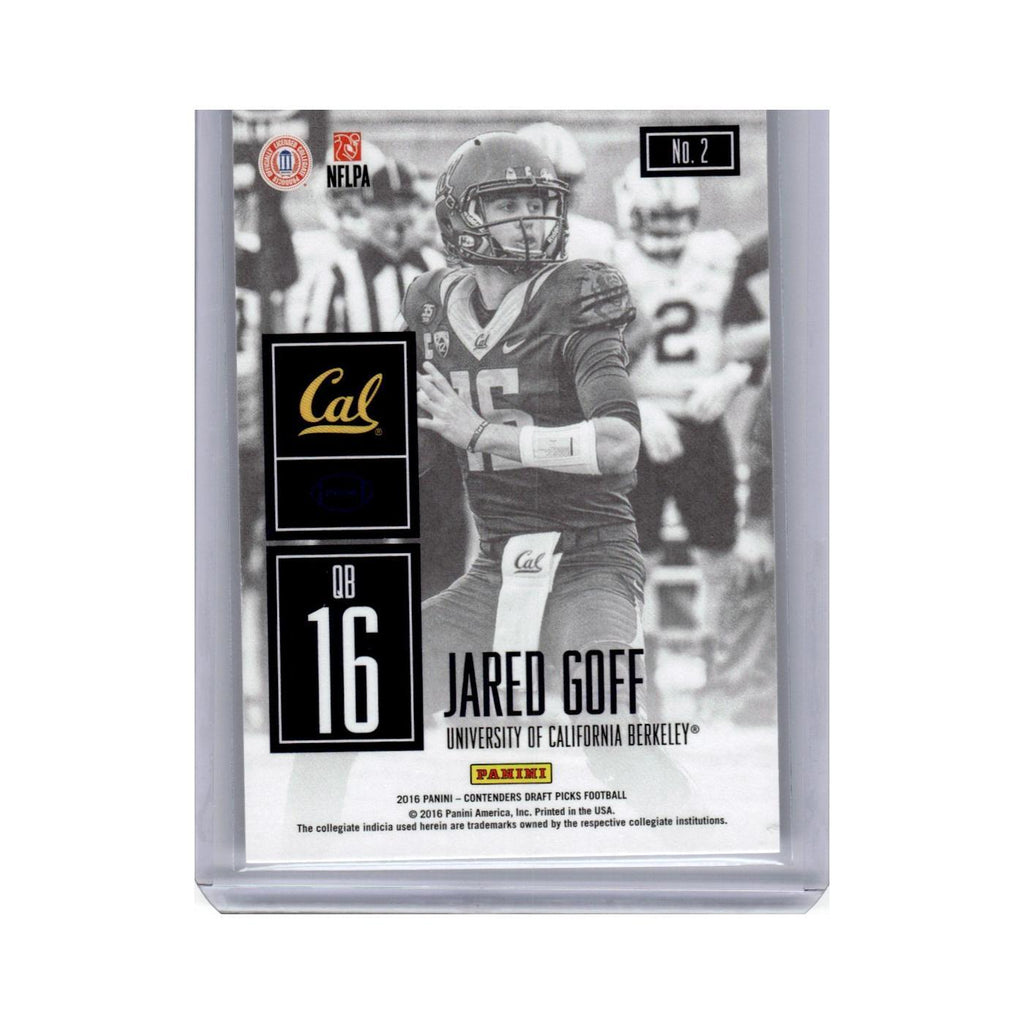 Jared Goff 2016 Panini Contenders Draft Picks #2 California Golden Bears NM