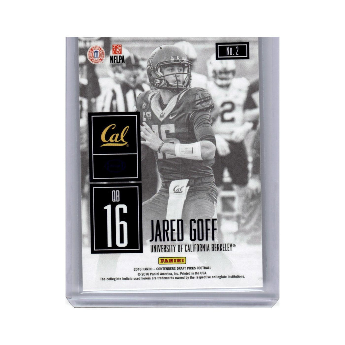 Jared Goff 2016 Panini Contenders Draft Picks #2 California Golden Bears NM
