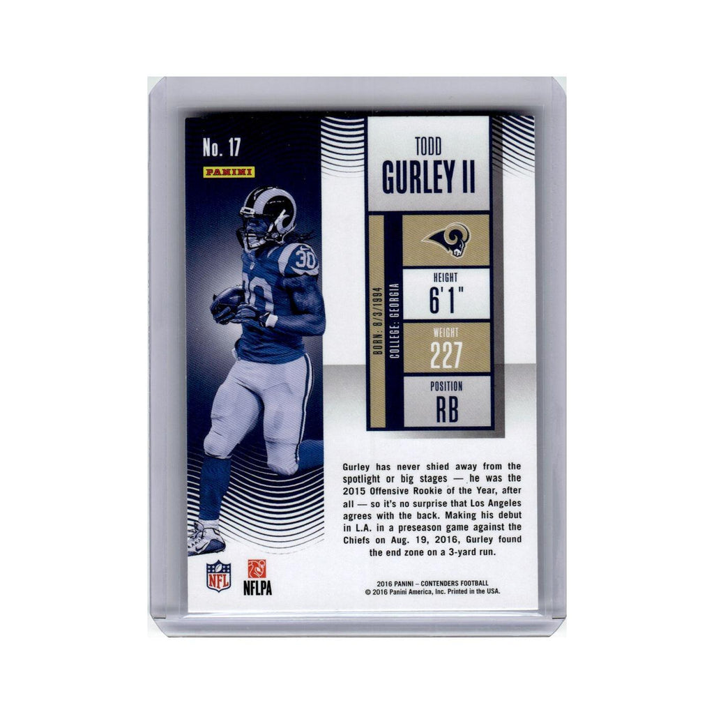 Todd Gurley II 2016 Panini Contenders #17 Los Angeles Rams Football Card NM