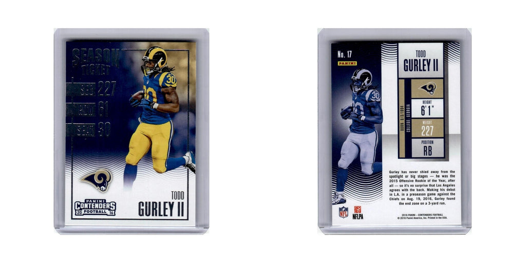 Todd Gurley II 2016 Panini Contenders #17 Los Angeles Rams Football Card NM