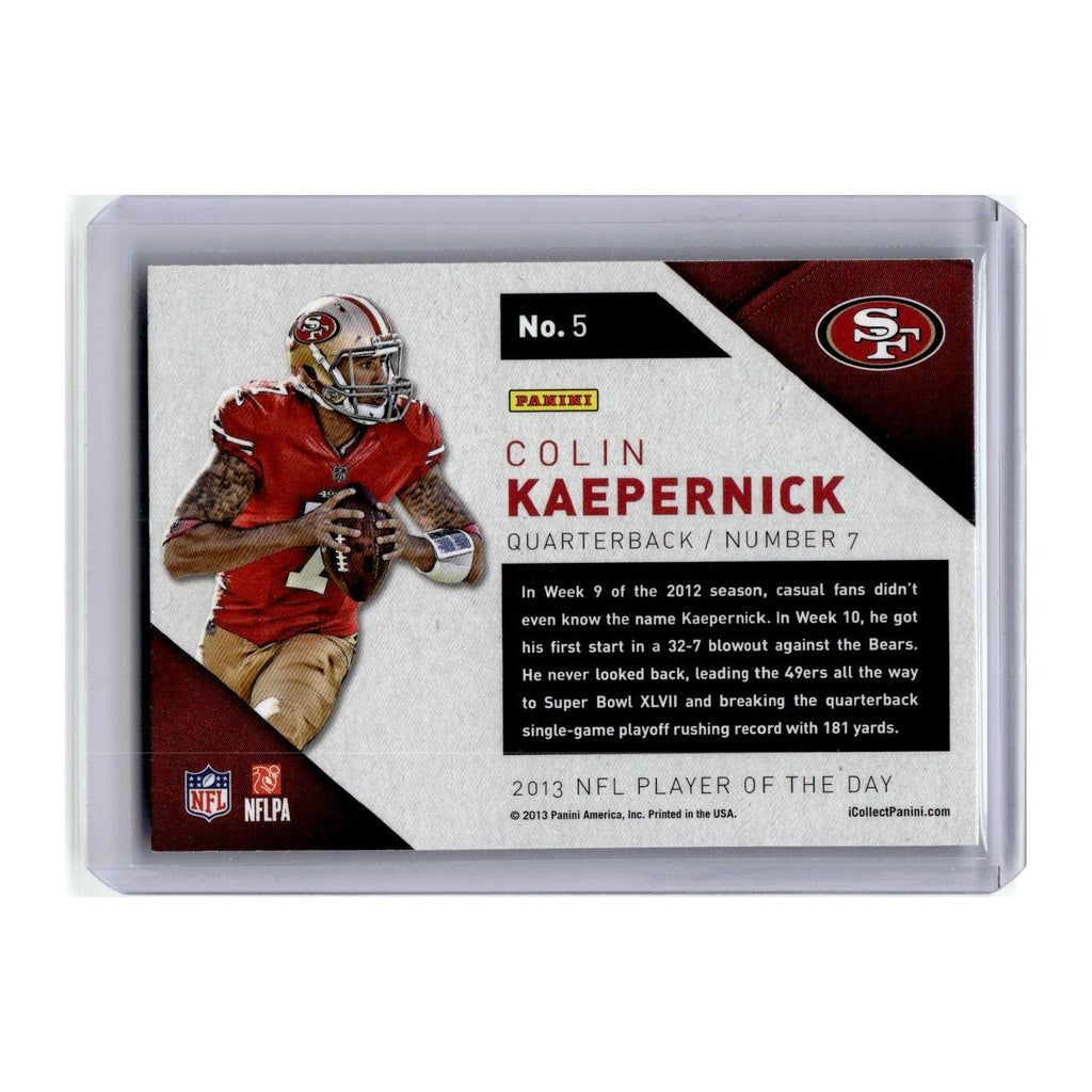Colin Kaepernick 2013 Panini Player of the Day #5 San Francisco 49ers NM