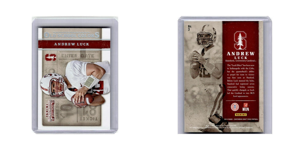 Andrew Luck 2015 Panini Contenders Draft Picks Old School Colors #3 NM