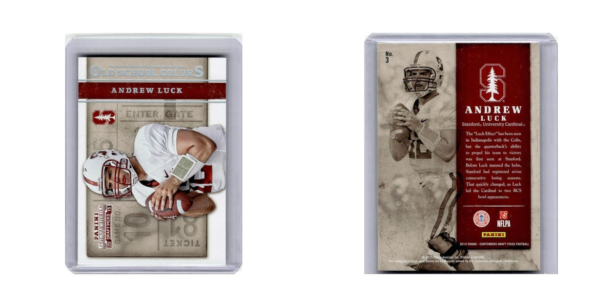 Andrew Luck 2015 Panini Contenders Draft Picks Old School Colors #3 NM
