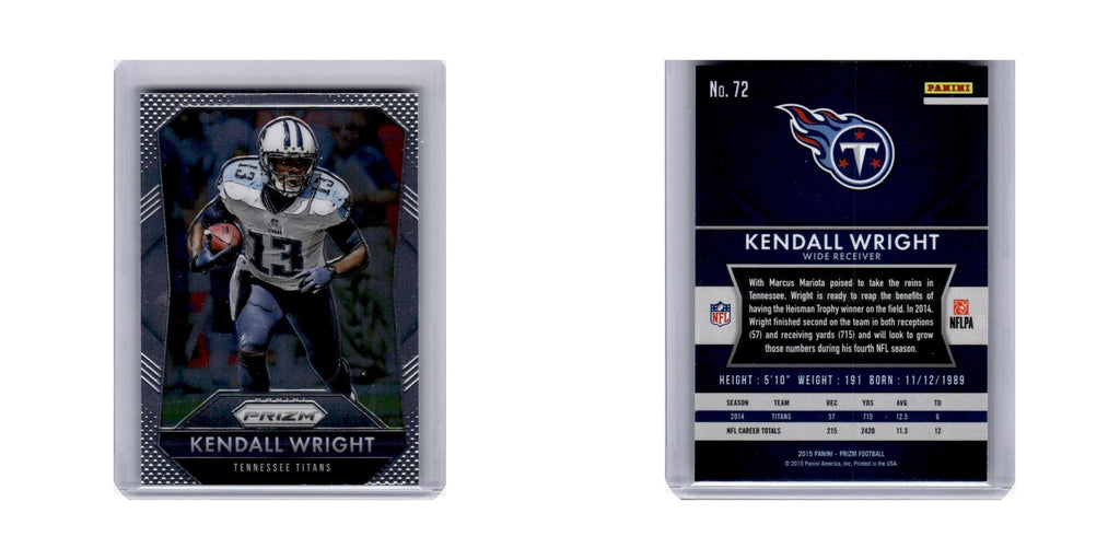 Kendall Wright 2015 Panini Prizm #72 Tennessee Titans Football Card NM