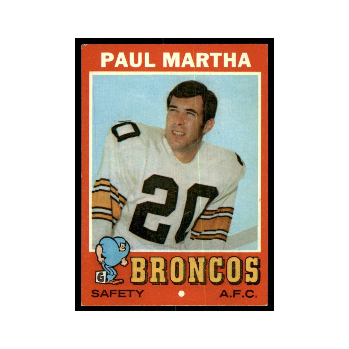 1971 Topps Russ Washington Football Cards #38
