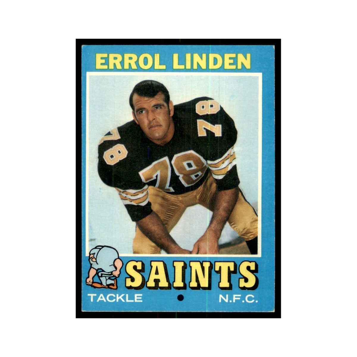 1971 Topps Errol Linden Football Cards #117