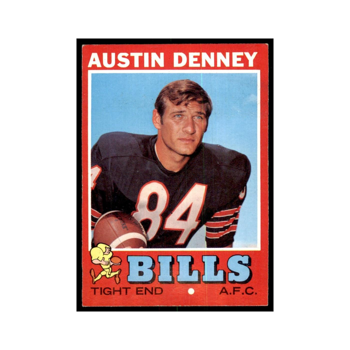 1971 Topps Austin Denney Football Cards #187