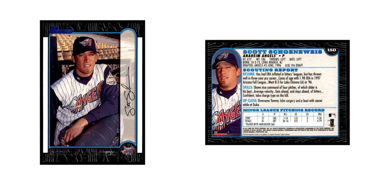 1999 Bowman Scott Schoeneweis Baseball Cards #150